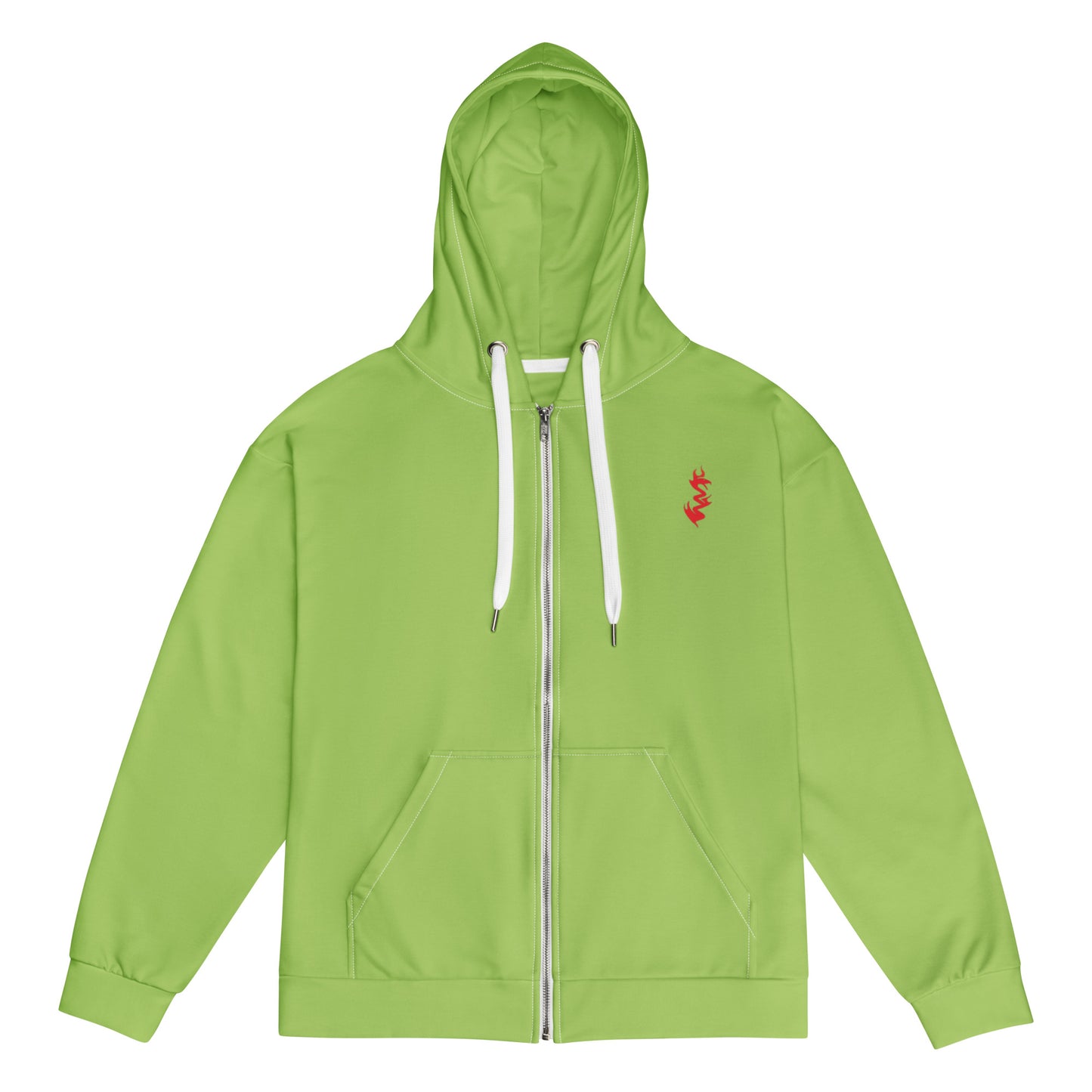 Design 1 // Unisex // Hoodies // Zipper // Green // Front 1 - Viper-Size