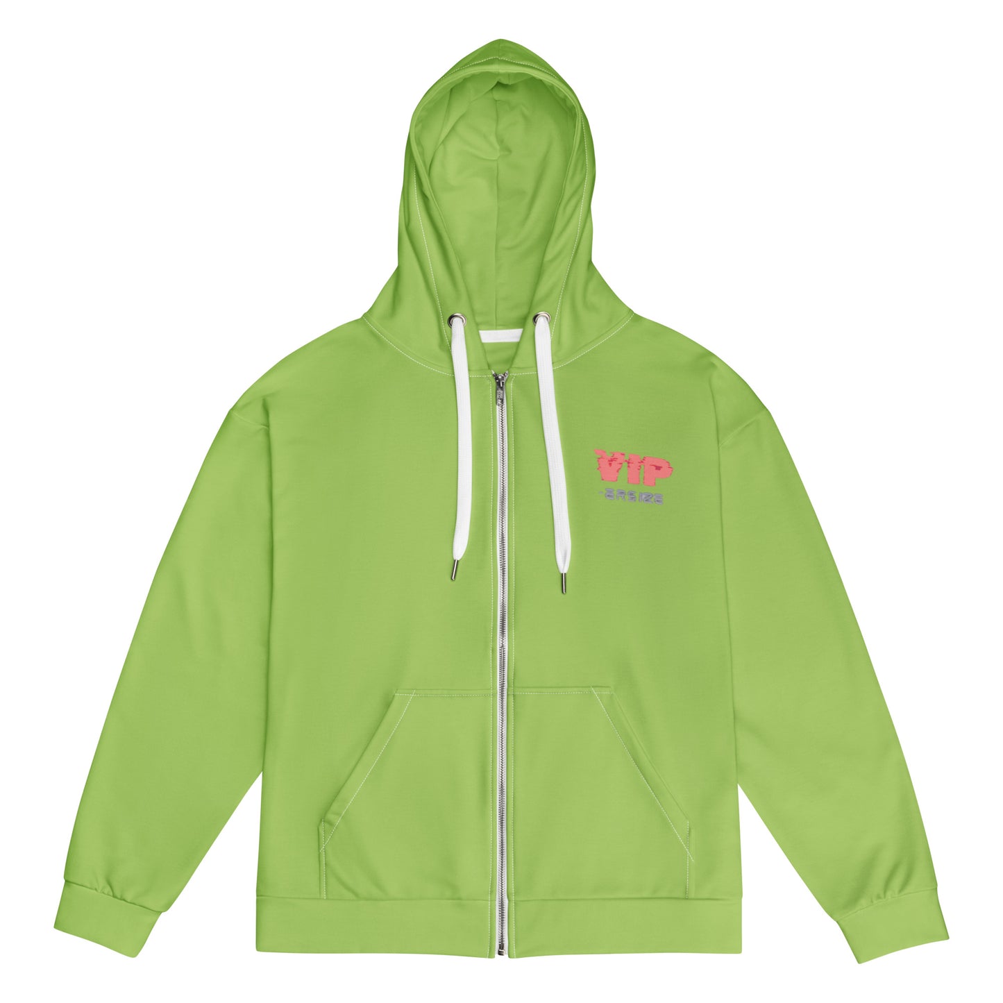 Design 1 // Unisex // Hoodies // Zipper // Green // Front 2 - Viper-Size