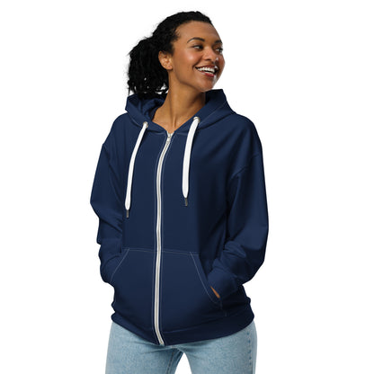 Design 1 // Unisex // Hoodies // Zipper // Navy - Viper-Size