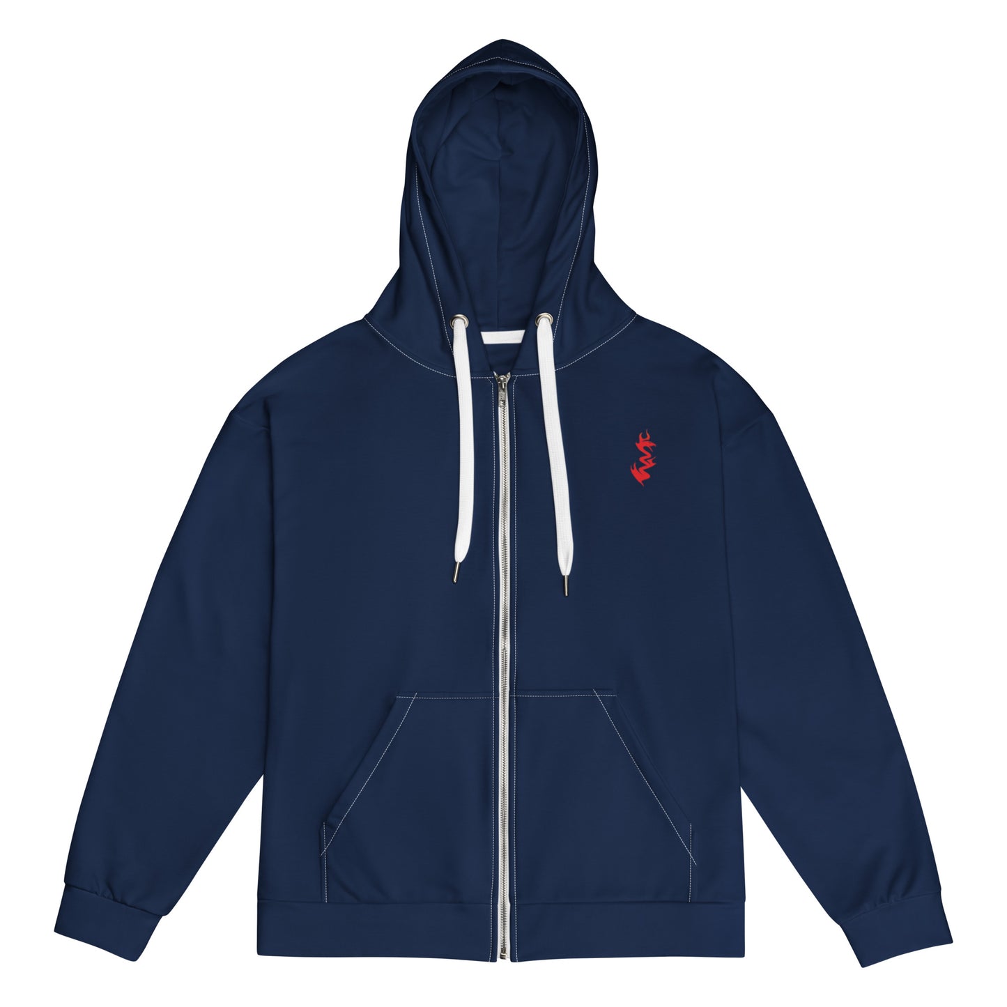 Design 1 // Unisex // Hoodies // Zipper // Navy // Front 1 - Viper-Size