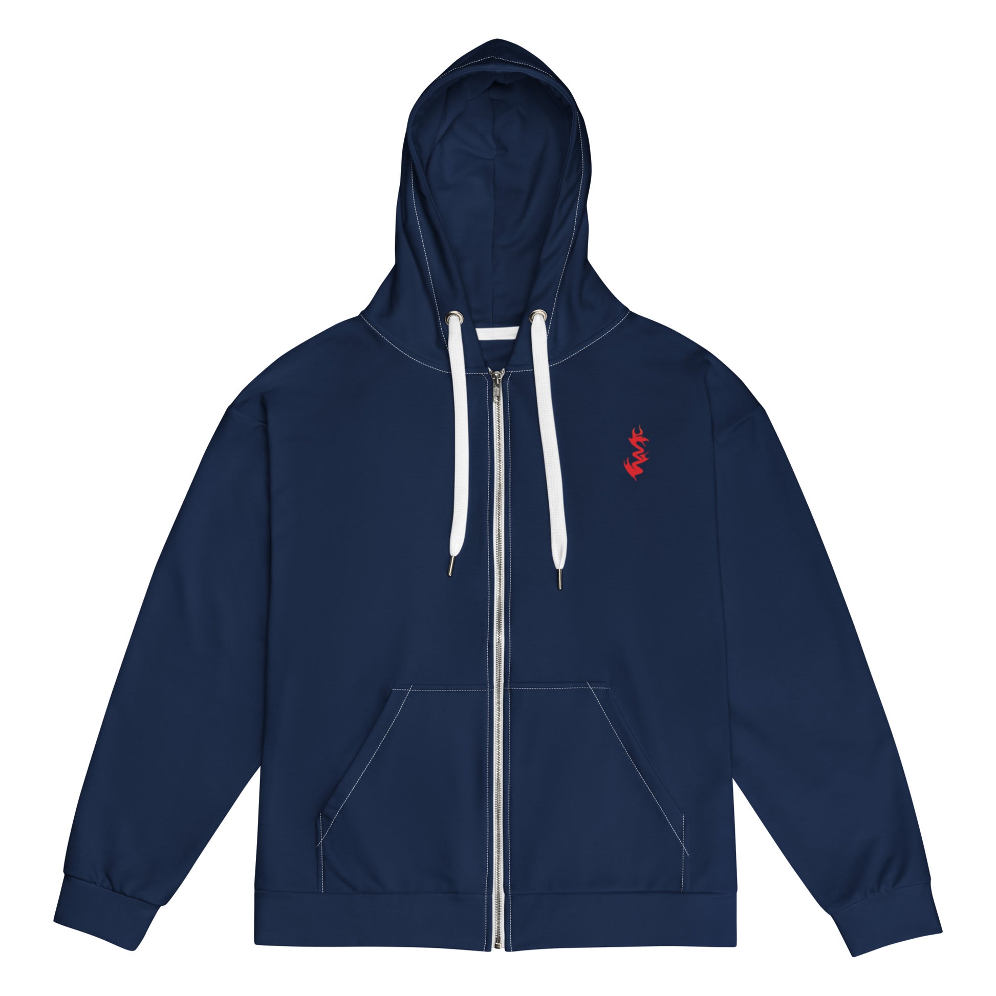 Design 1 // Unisex // Hoodies // Zipper // Navy // Front 1 - Viper-Size