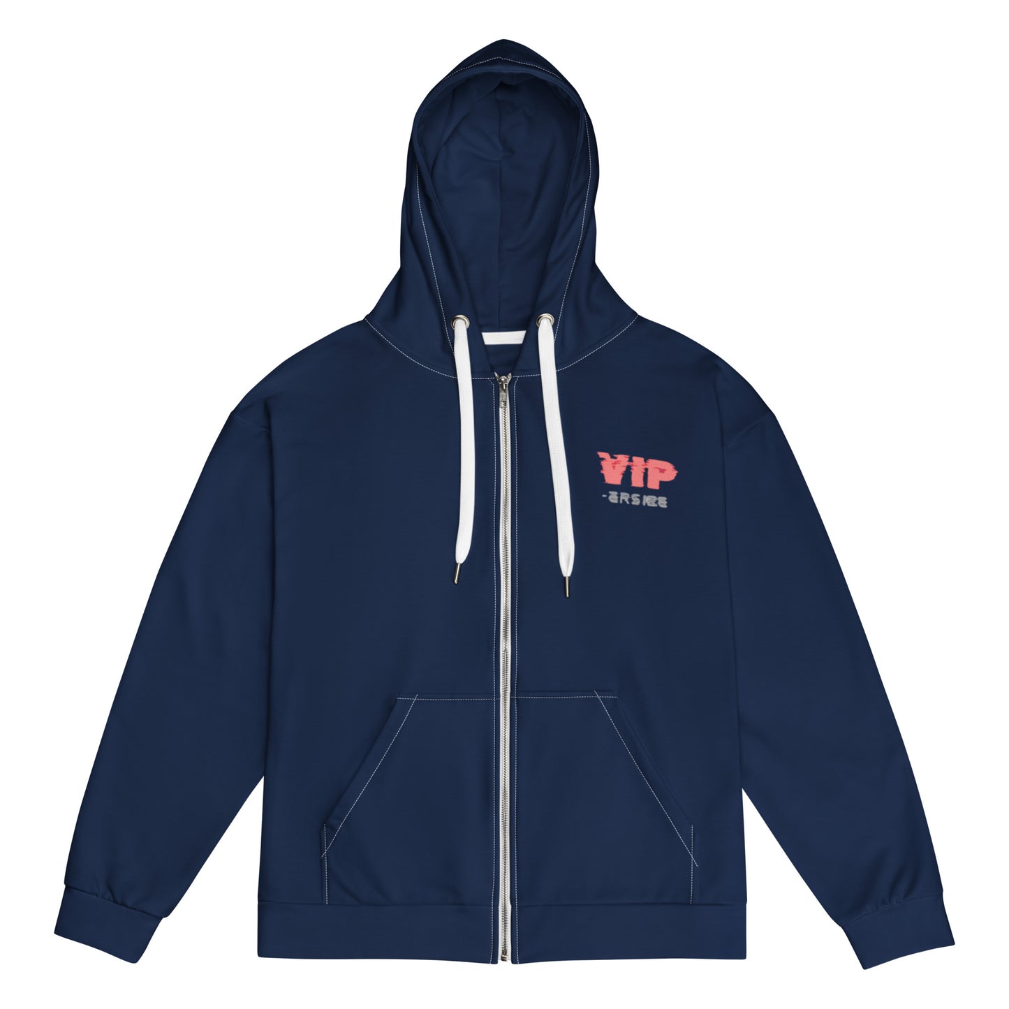 Design 1 // Unisex // Hoodies // Zipper // Navy // Front 2 - Viper-Size