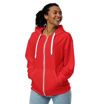 Design 1 // Unisex // Hoodies // Zipper // Red - Viper-Size