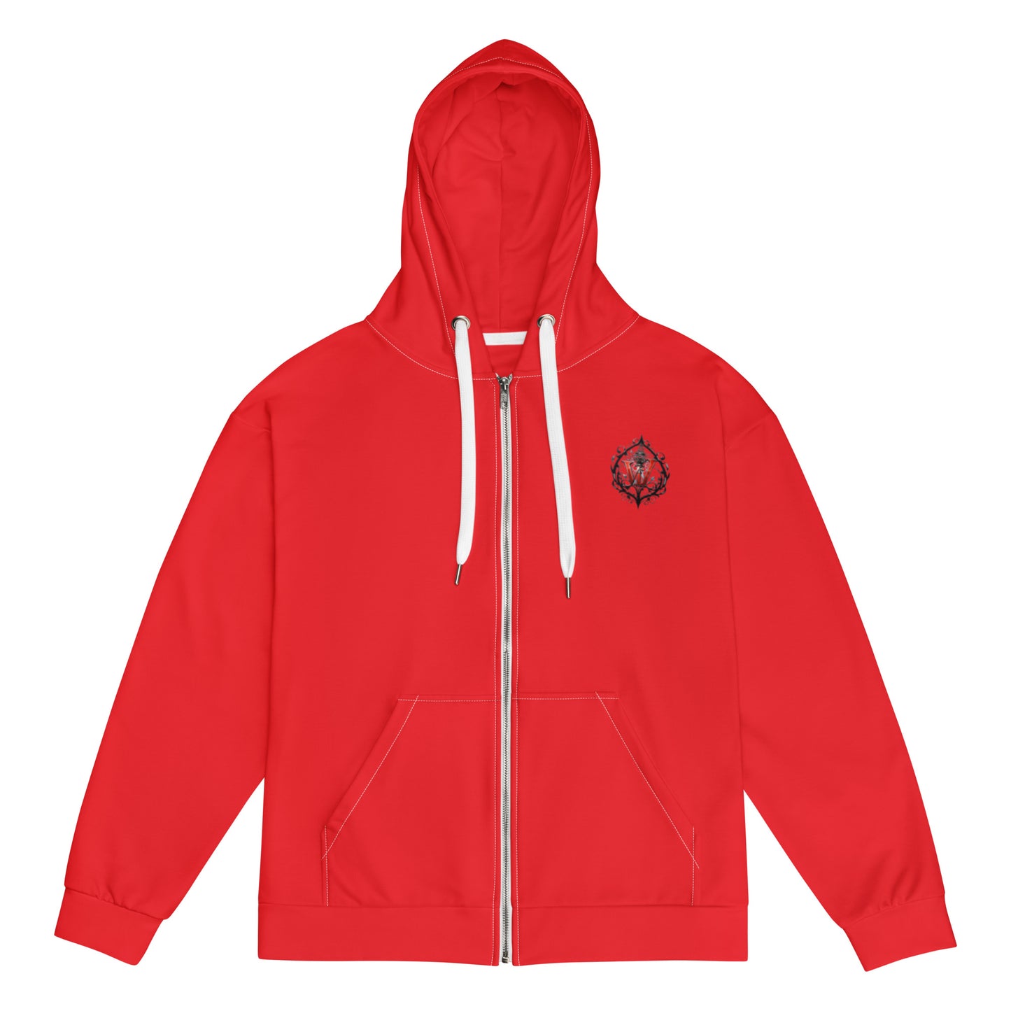 Design 1 // Unisex // Hoodies // Zipper // Red // Front 4 - Viper-Size