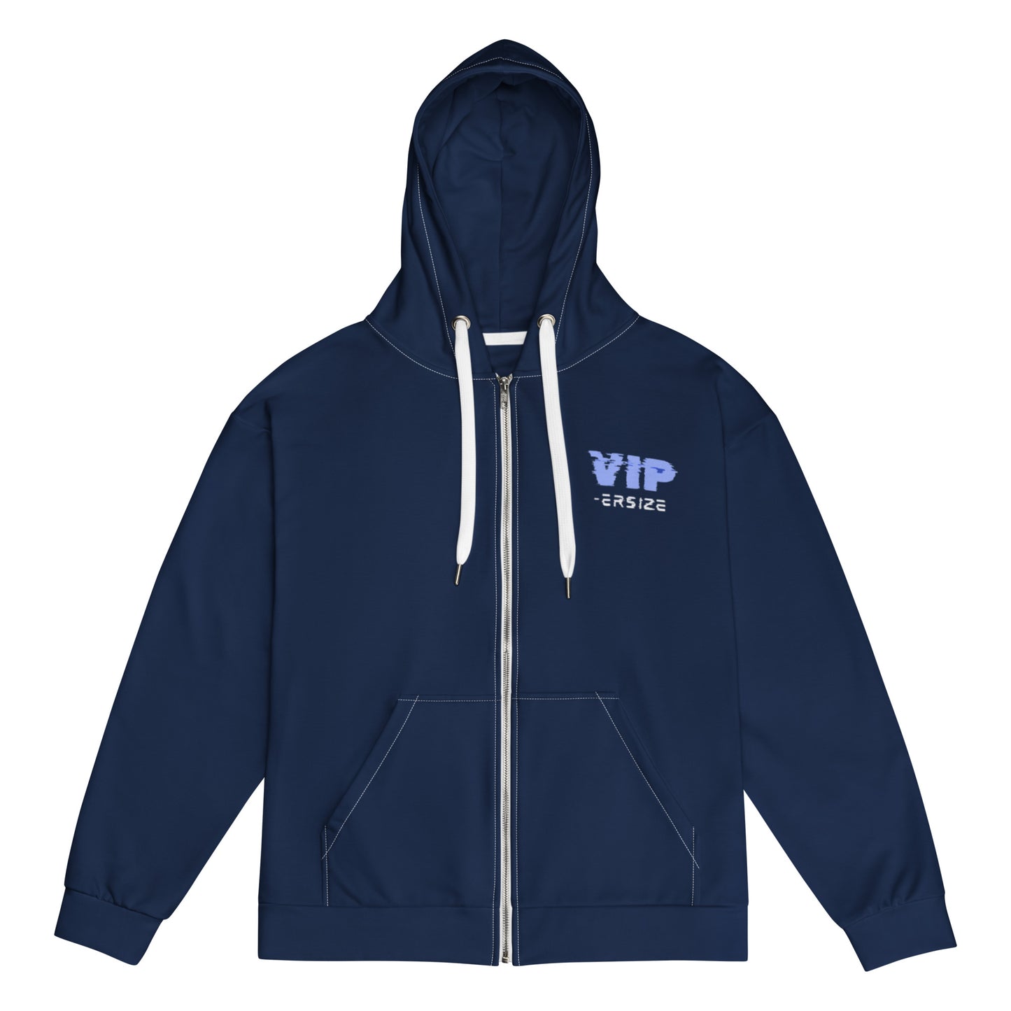 Design 1 // Unisex // Hoodies // Zipper // Navy // Front 3 - Viper-Size