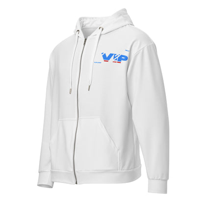 Design 1 // Unisex // Hoodies // Zipper // White // Front 5 - Viper-Size