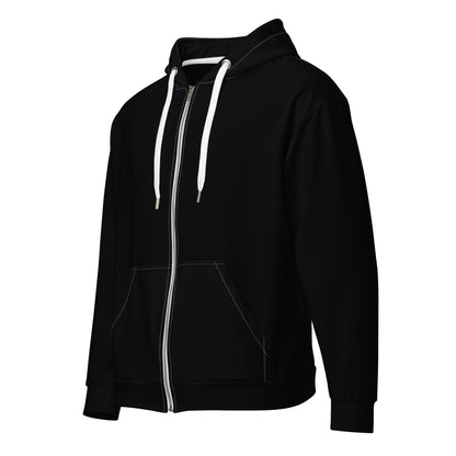 Design 1 // Unisex // Hoodies // Zipper // Black - Viper-Size