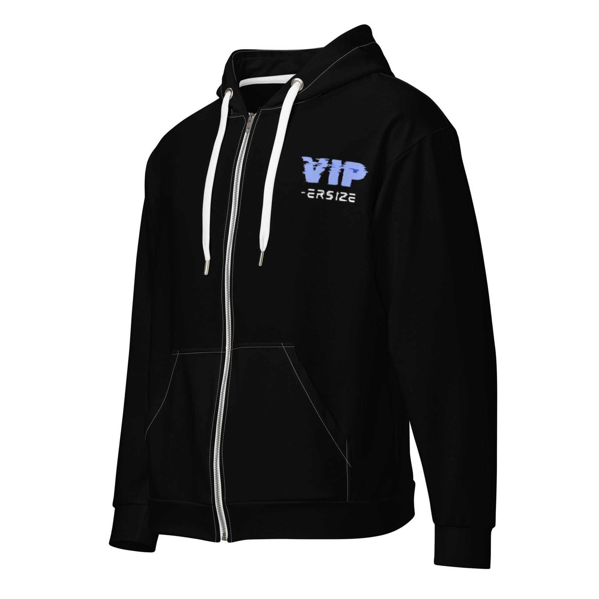 Design 1 // Unisex // Hoodies // Zipper // Black // Front 3 - Viper-Size