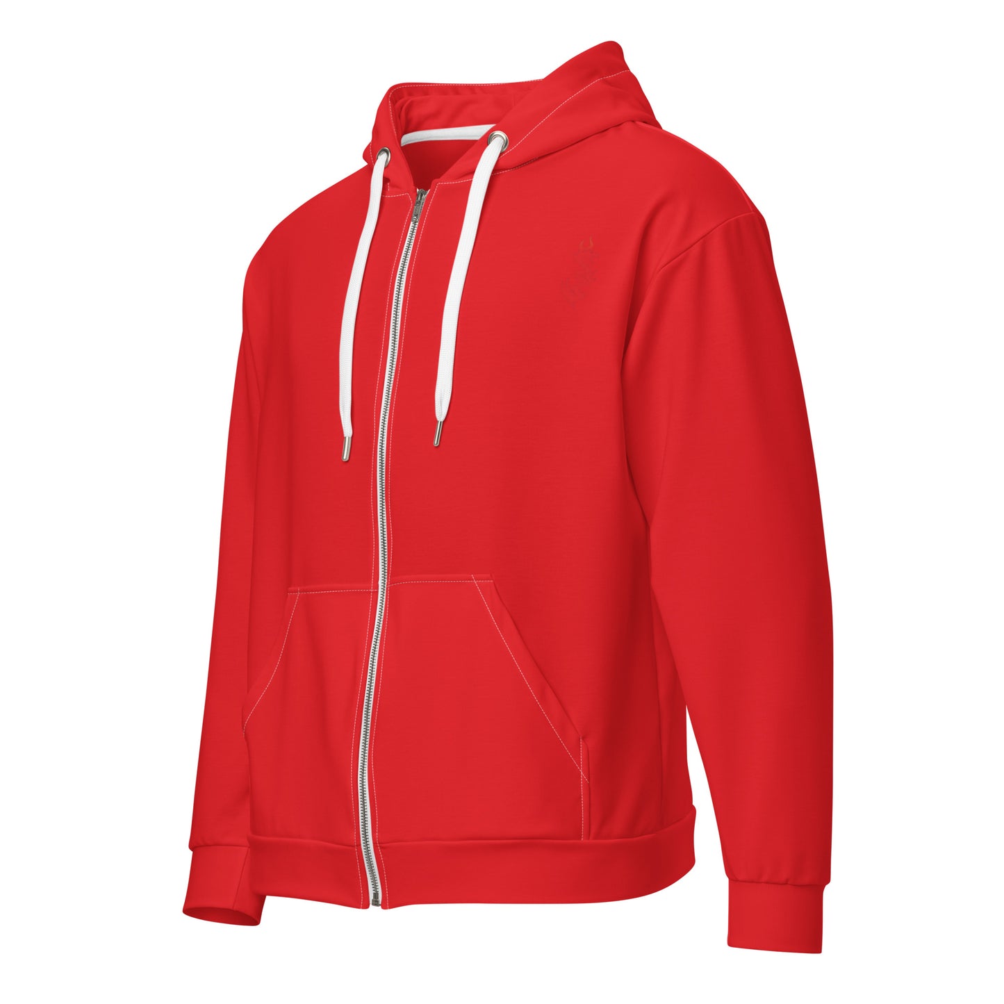 Design 1 // Unisex // Hoodies // Zipper // Red // Front 1 - Viper-Size