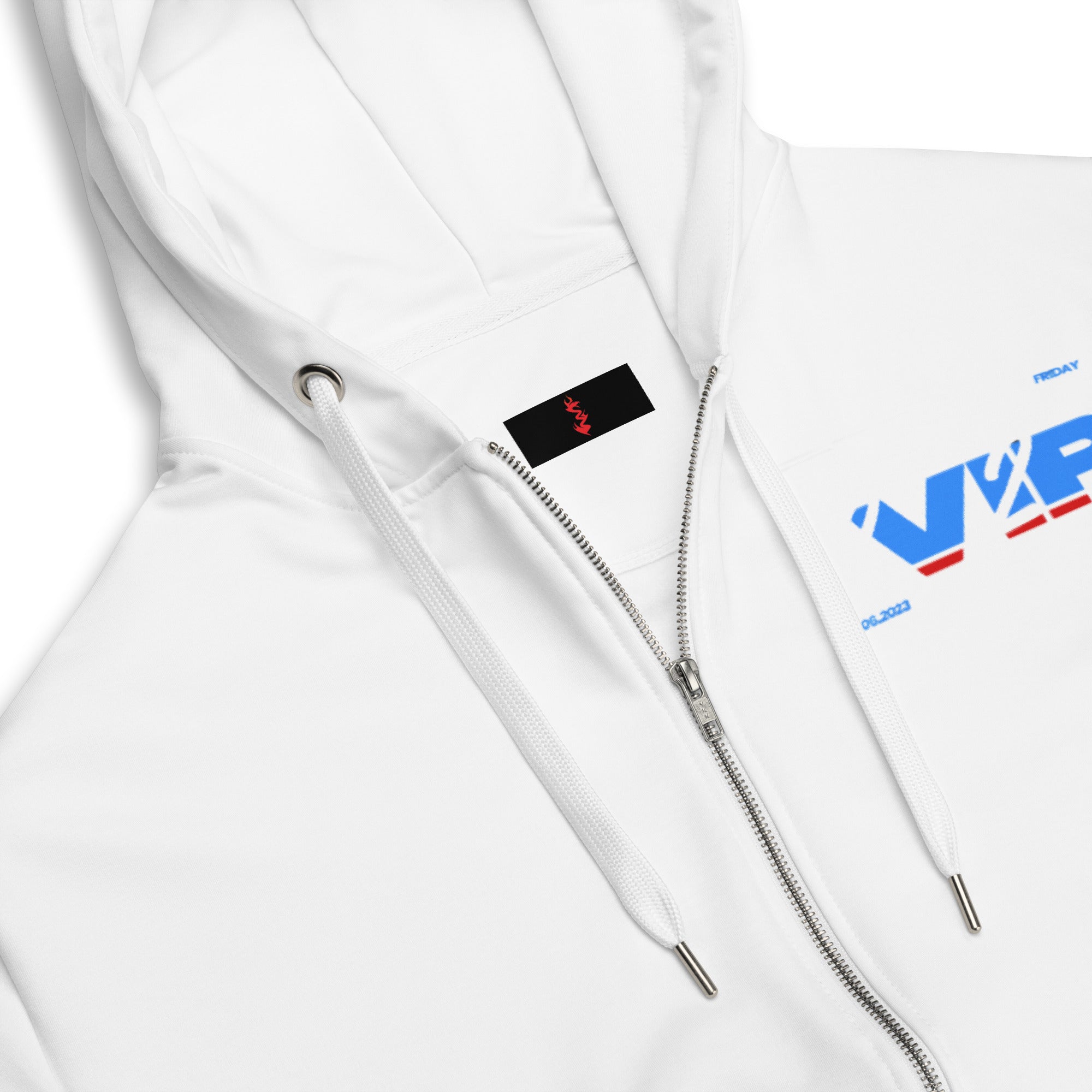 Design 1 // Unisex // Hoodies // Zipper // White // Front 5 - Viper-Size