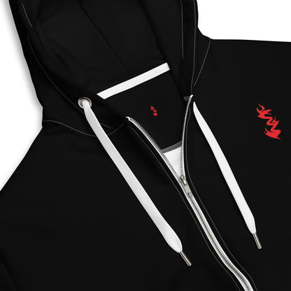 Design 1 // Unisex // Hoodies // Zipper // Black // Front 1 - Viper-Size