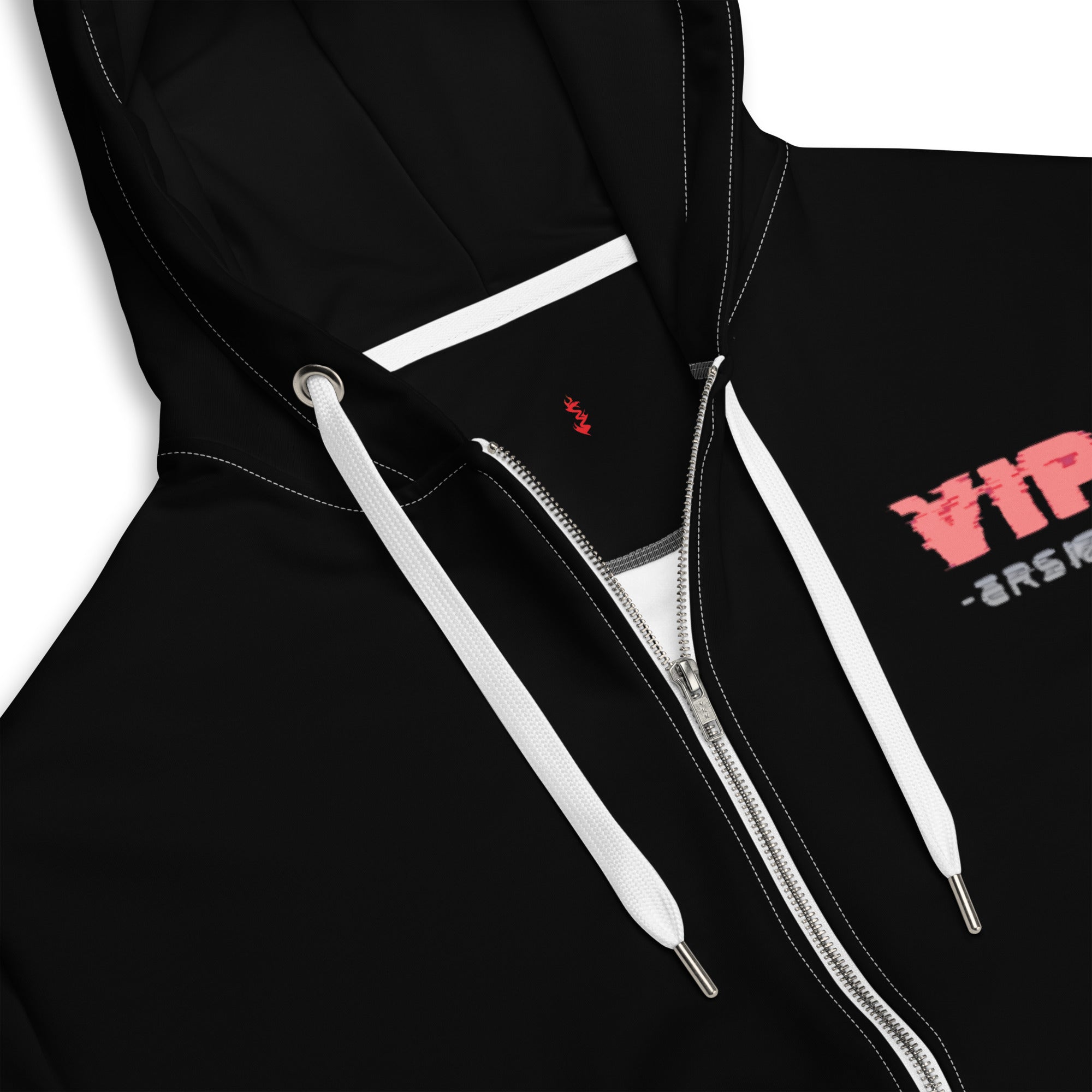 Design 1 // Unisex // Hoodies // Zipper // Black // Front 2 - Viper-Size