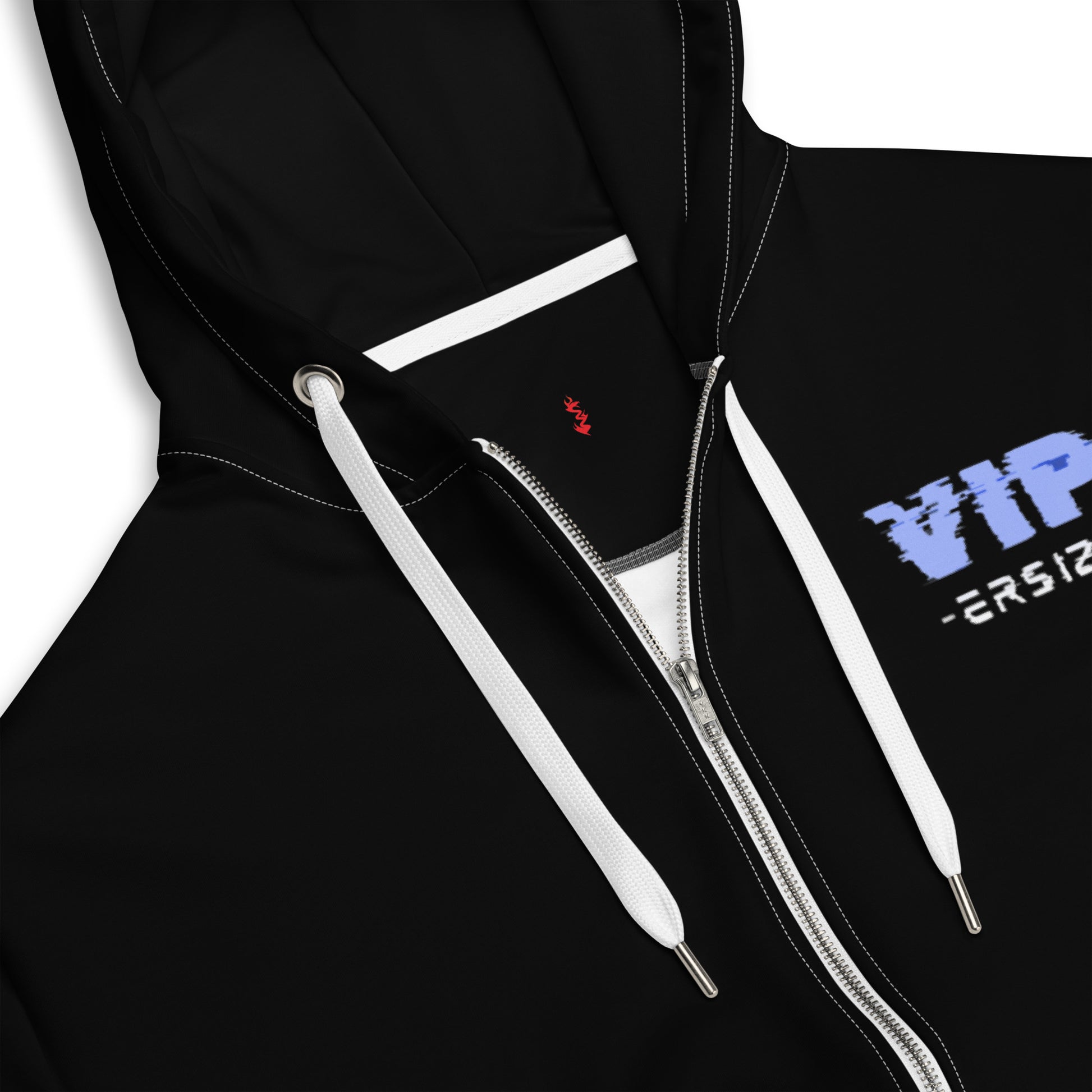 Design 1 // Unisex // Hoodies // Zipper // Black // Front 3 - Viper-Size