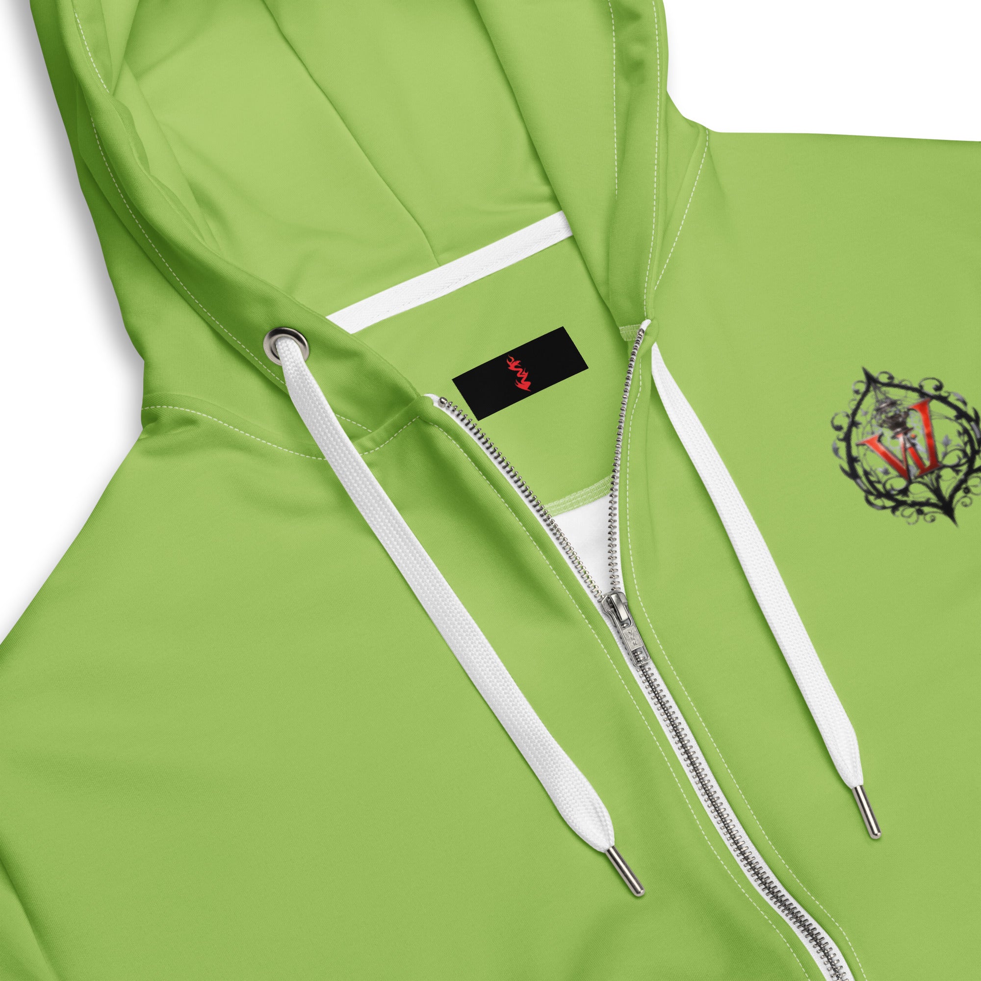 Design 1 // Unisex // Hoodies // Zipper // Green // Front 4 - Viper-Size