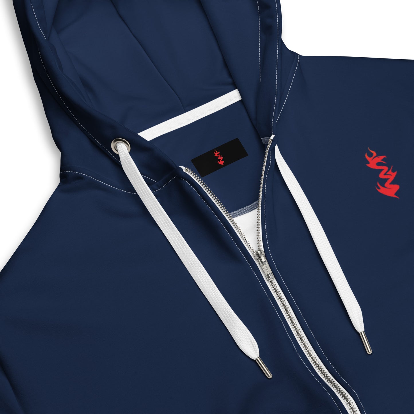 Design 1 // Unisex // Hoodies // Zipper // Navy // Front 1 - Viper-Size