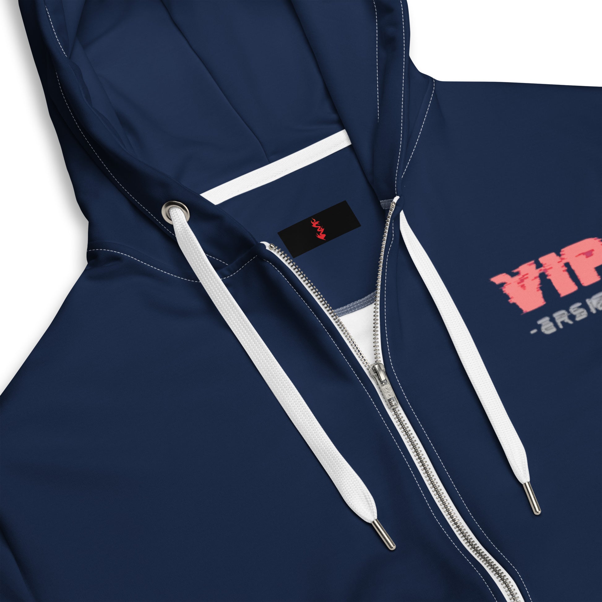 Design 1 // Unisex // Hoodies // Zipper // Navy // Front 2 - Viper-Size