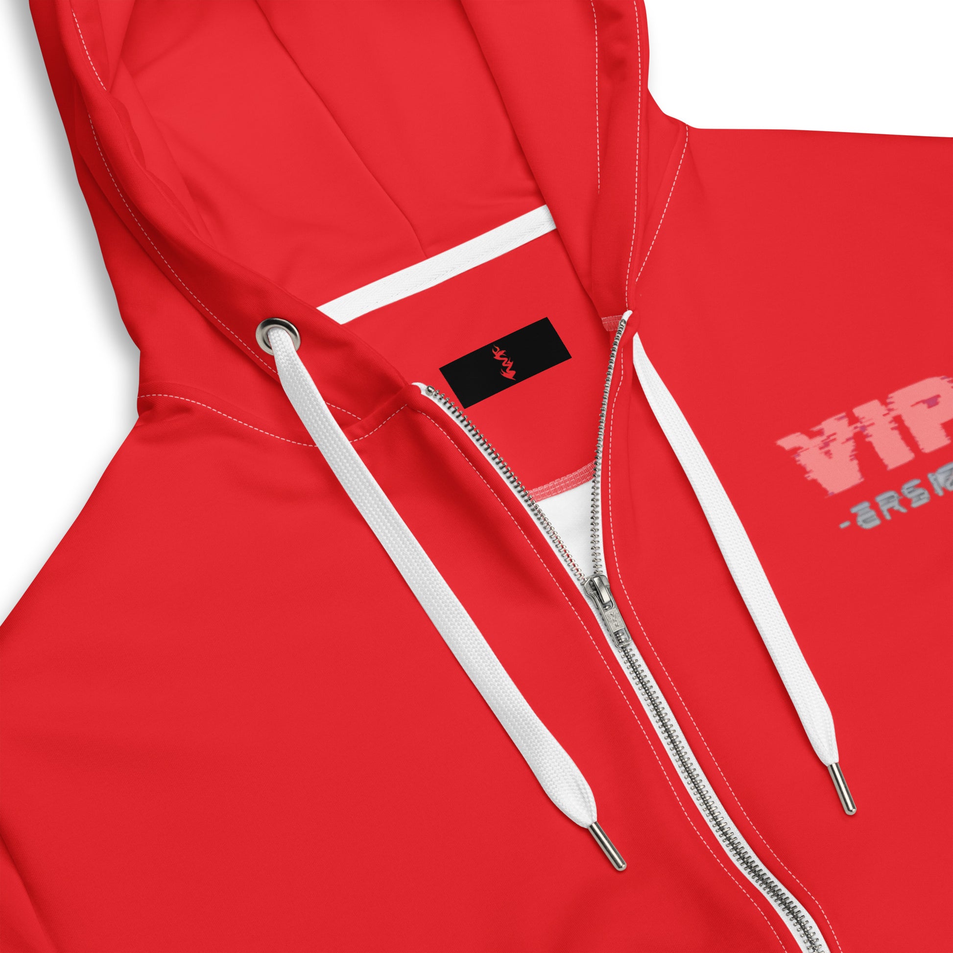 Design 1 // Unisex // Hoodies // Zipper // Red // Front 2 - Viper-Size