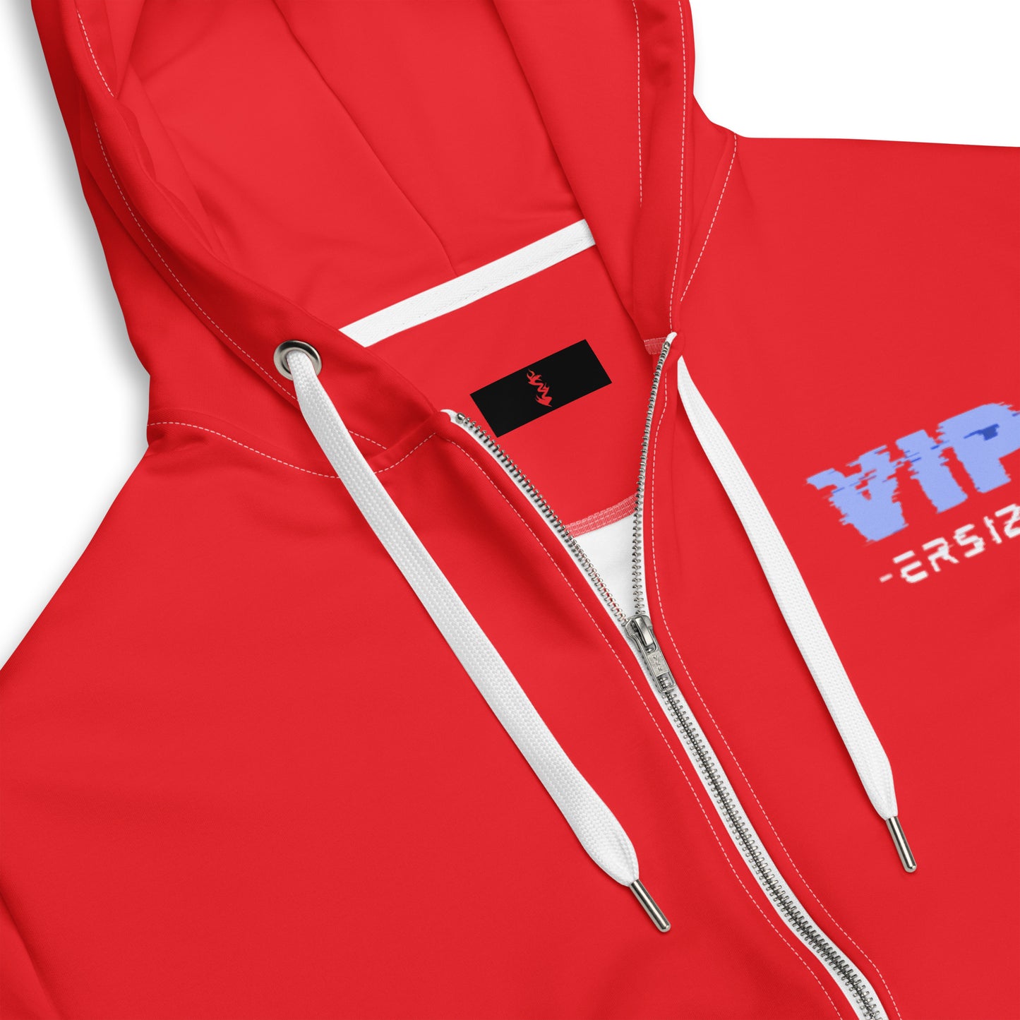 Design 1 // Unisex // Hoodies // Zipper // Red // Front 3 - Viper-Size