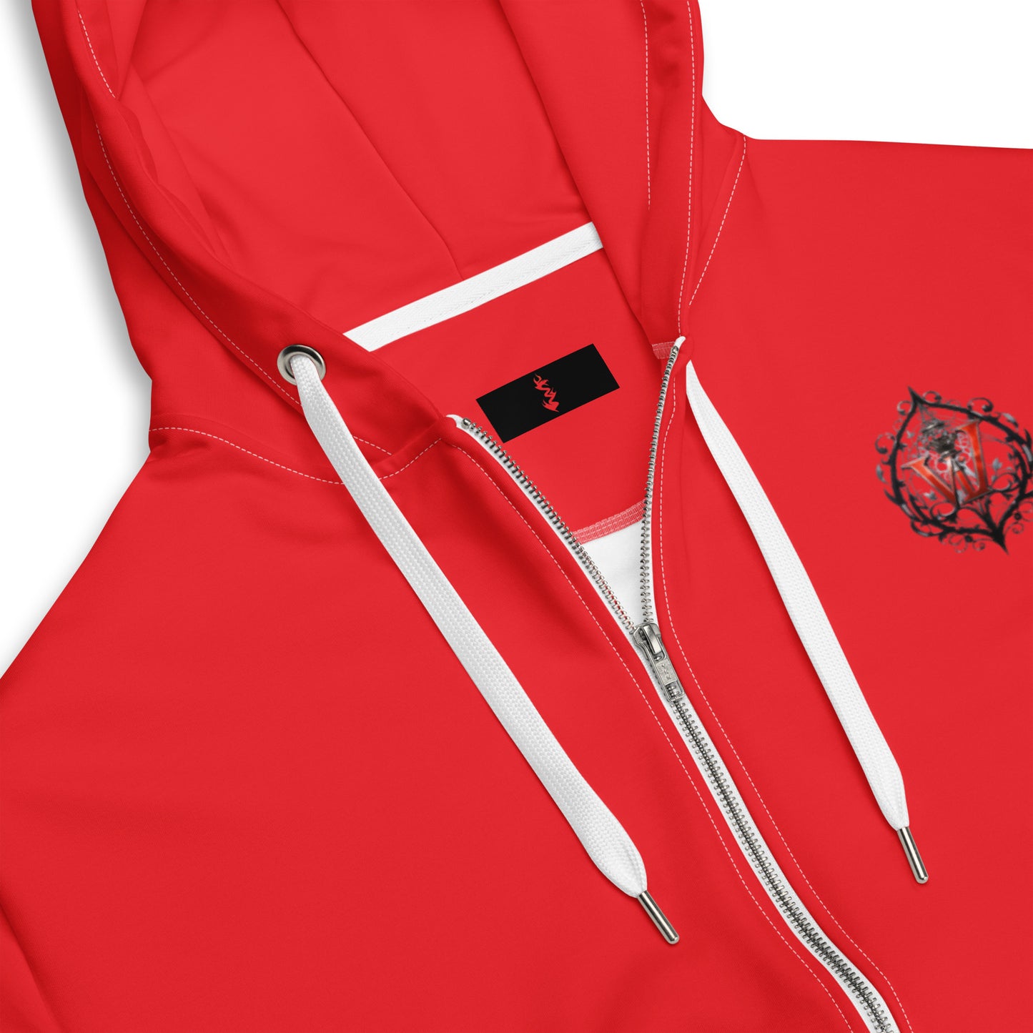 Design 1 // Unisex // Hoodies // Zipper // Red // Front 4 - Viper-Size