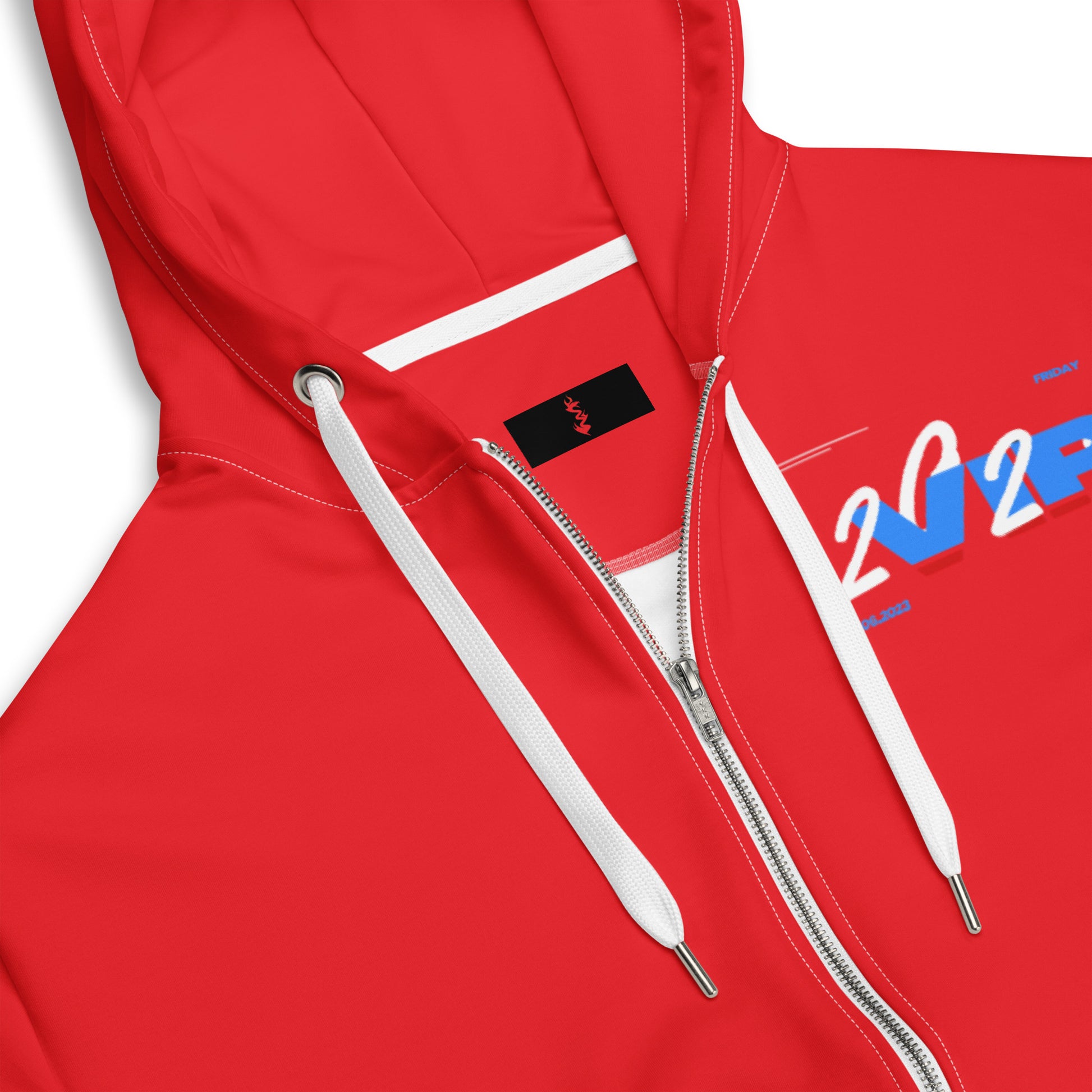 Design 1 // Unisex // Hoodies // Zipper // Red // Front 5 - Viper-Size