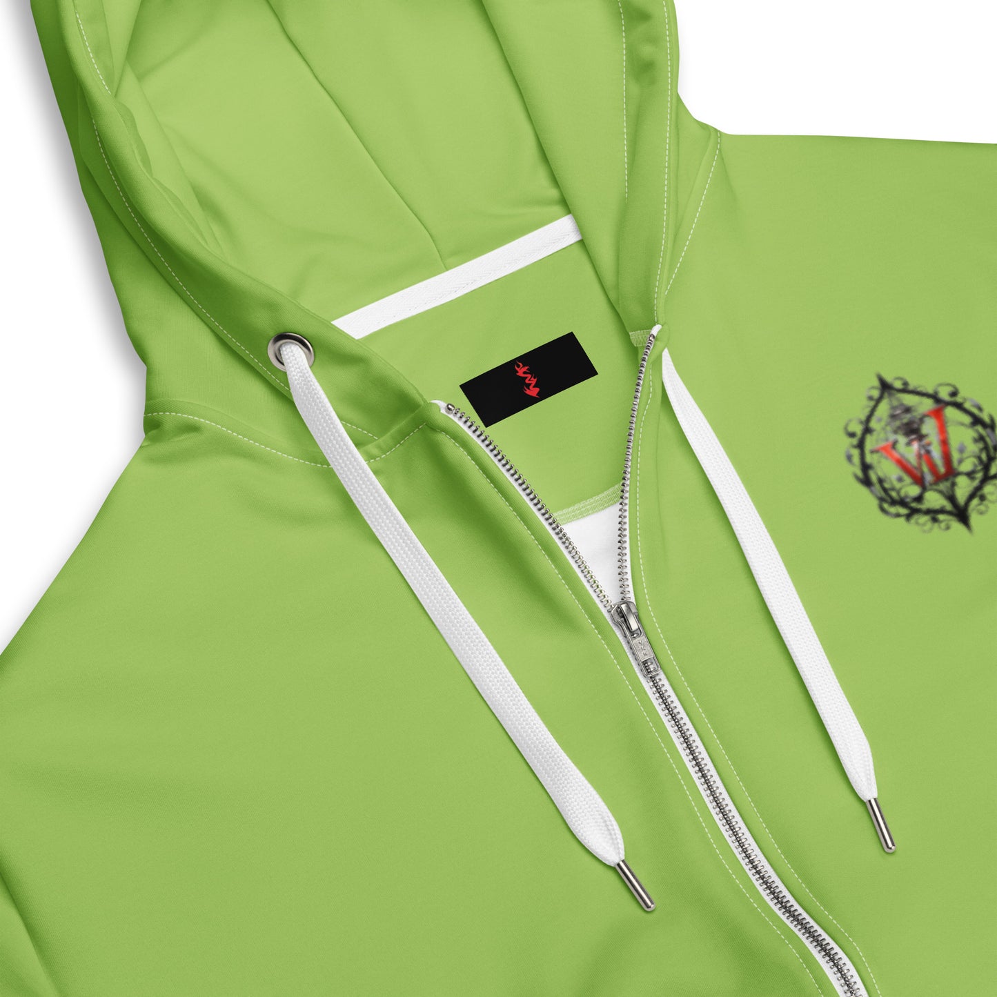 Design 2 // Unisex // Hoodies // Zipper // Green // Front 4