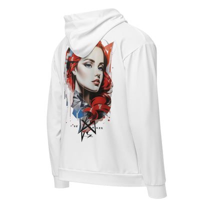 Design 1 // Unisex // Hoodies // Zipper // White - Viper-Size