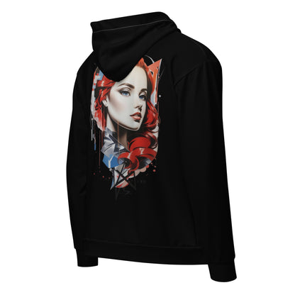 Design 1 // Unisex // Hoodies // Zipper // Black - Viper-Size