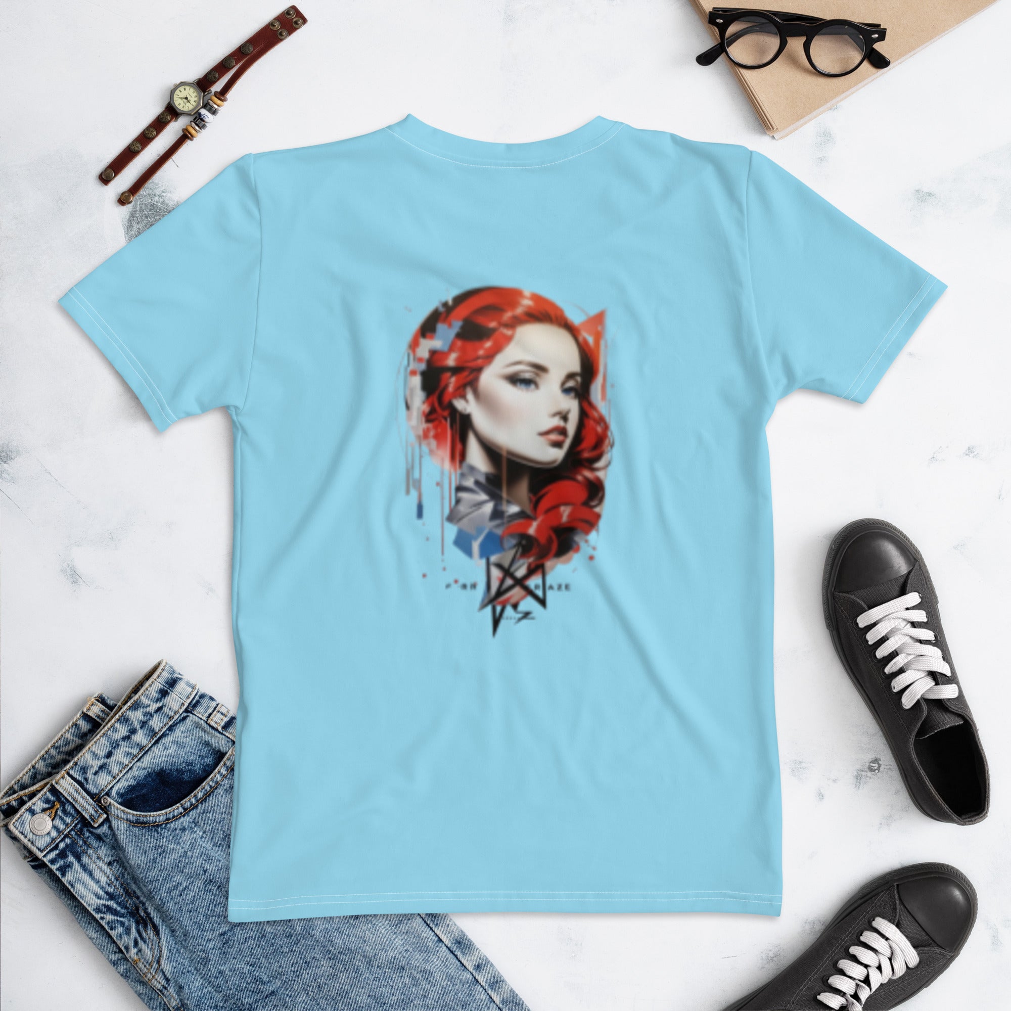 Design 1 // Women // Shirts // T-Shirt // Blue // Front 4 - Viper-Size