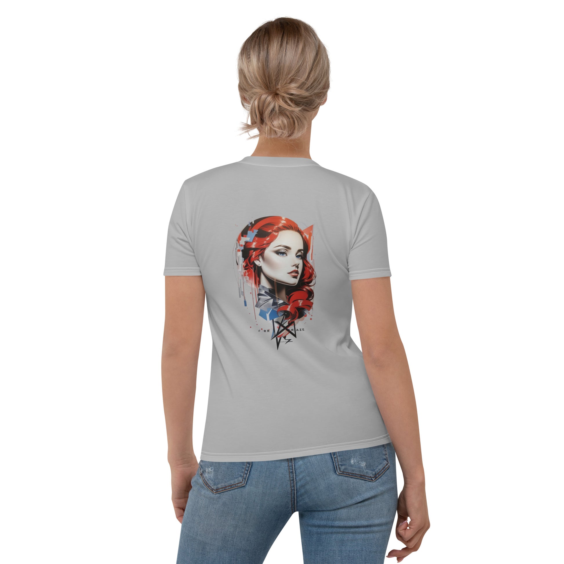 Design 1 // Women // Shirts // T-Shirt // Grey // Front 1 - Viper-Size