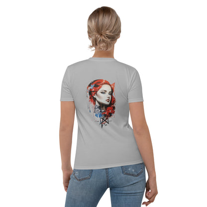 Design 1 // Women // Shirts // T-Shirt // Grey // Front 2 - Viper-Size