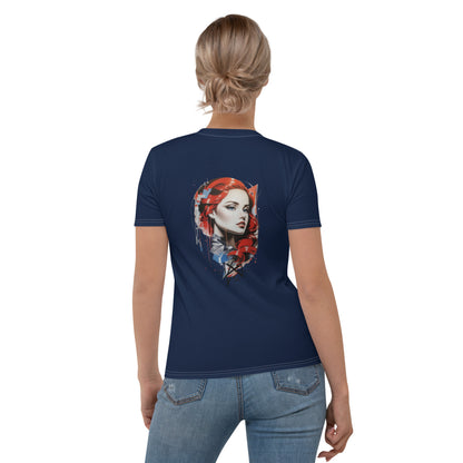 Design 1 // Women // Shirts // T-Shirt // Navy // Front 1 - Viper-Size