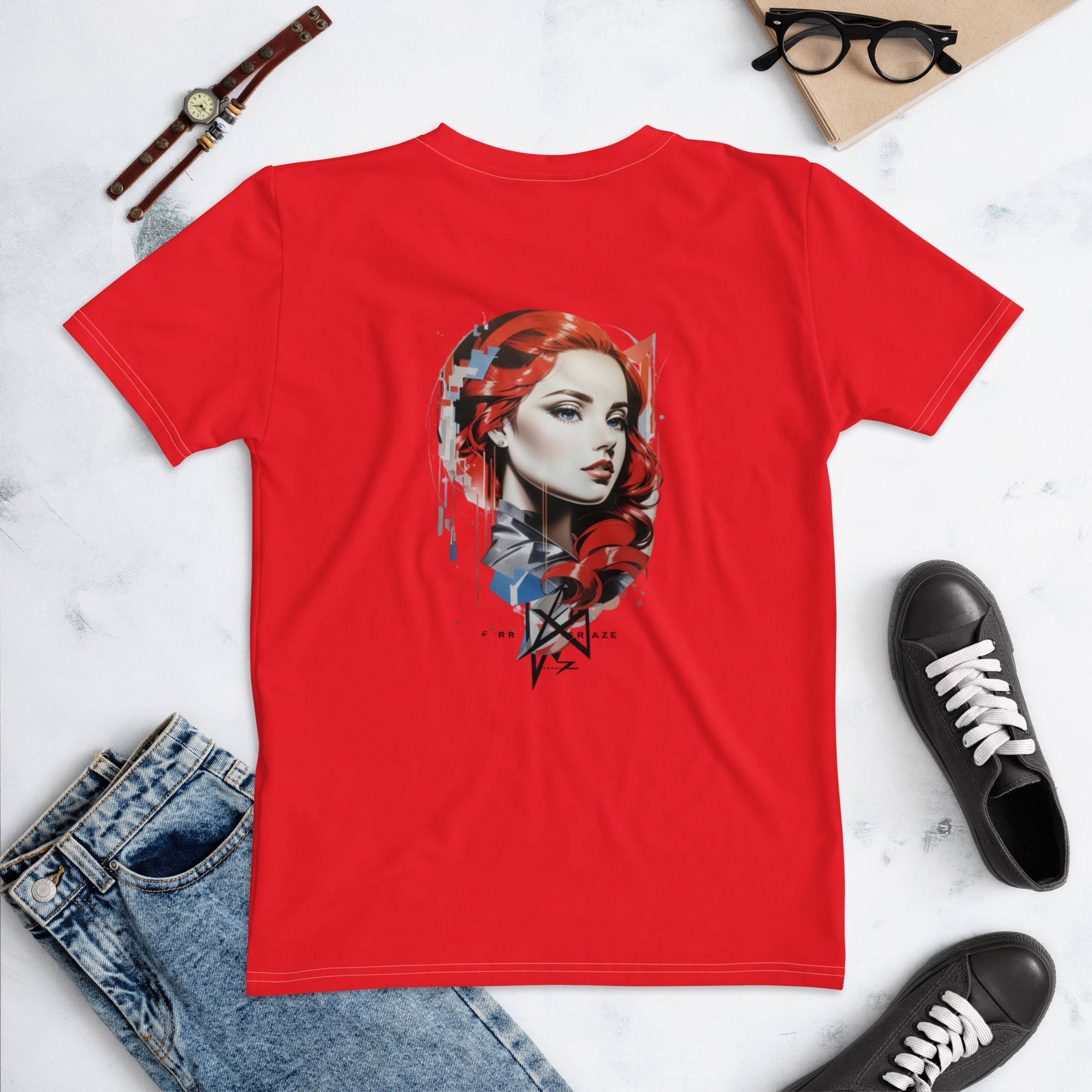 Design 1 // Women // Shirts // T-Shirt // Red - Viper-Size