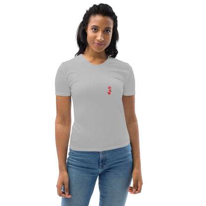 Design 1 // Women // Shirts // T-Shirt // Grey // Front 1 - Viper-Size