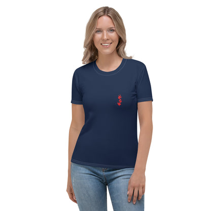 Design 1 // Women // Shirts // T-Shirt // Navy // Front 1 - Viper-Size