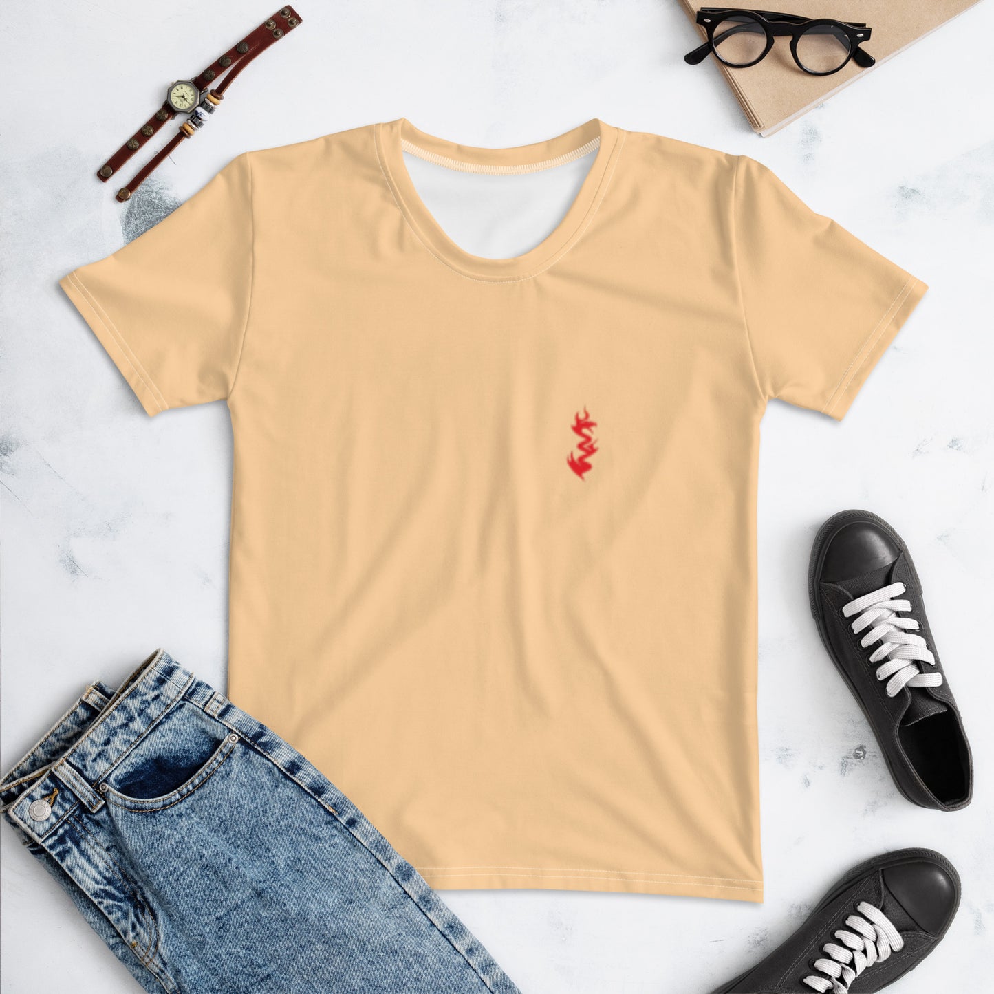 Design 2 // Women // Shirts // T-Shirt // Beige // Front 1