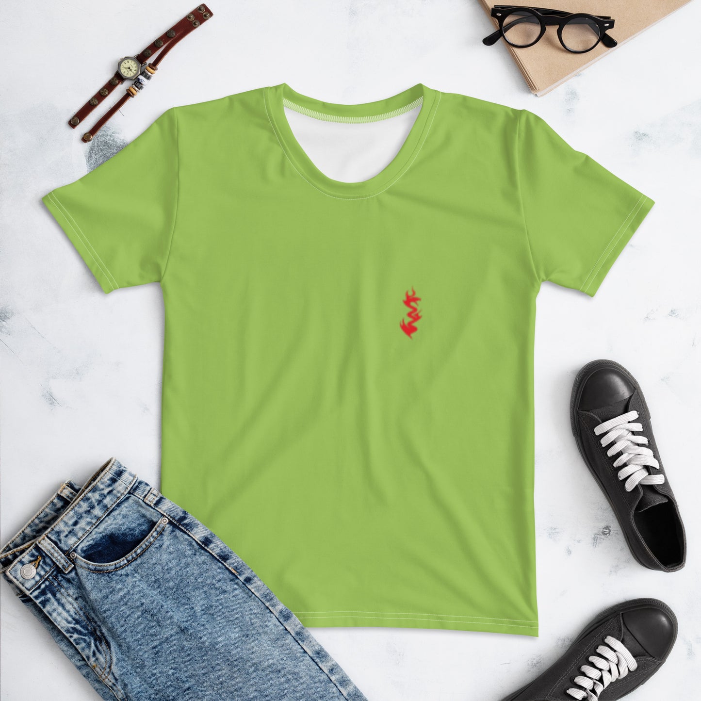 Design 2 // Women // Shirts // T-Shirt // Green // Front 1