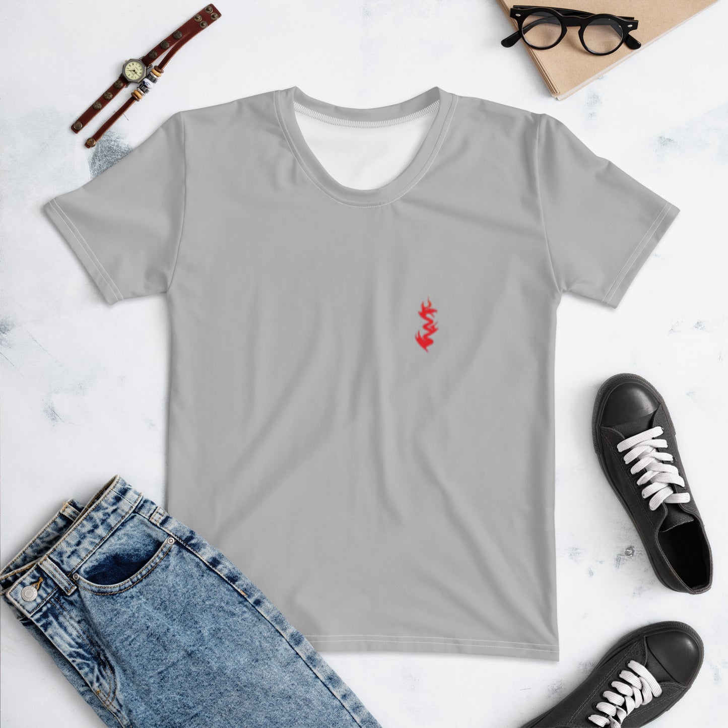 Design 2 // Women // Shirts // T-Shirt // Grey // Front 1