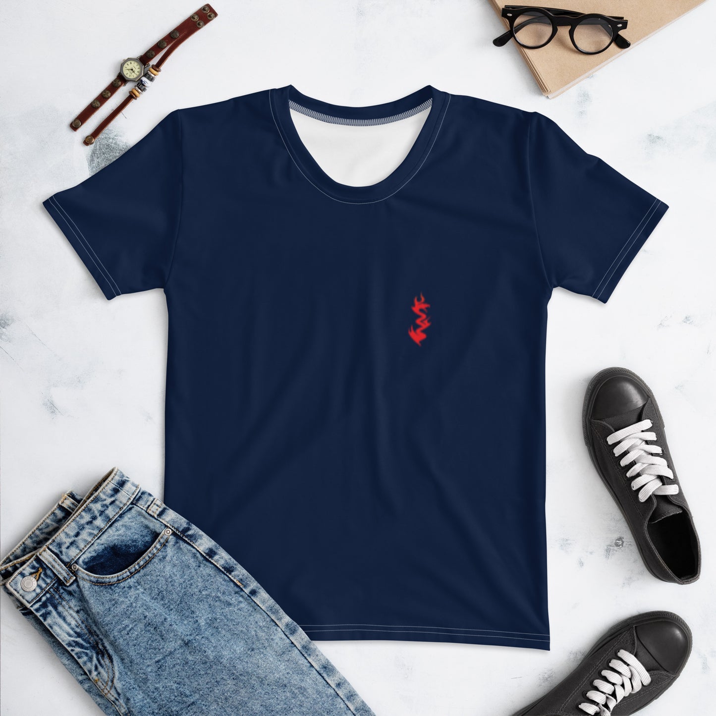 Design 2 // Women // Shirts // T-Shirt // Navy // Front 1