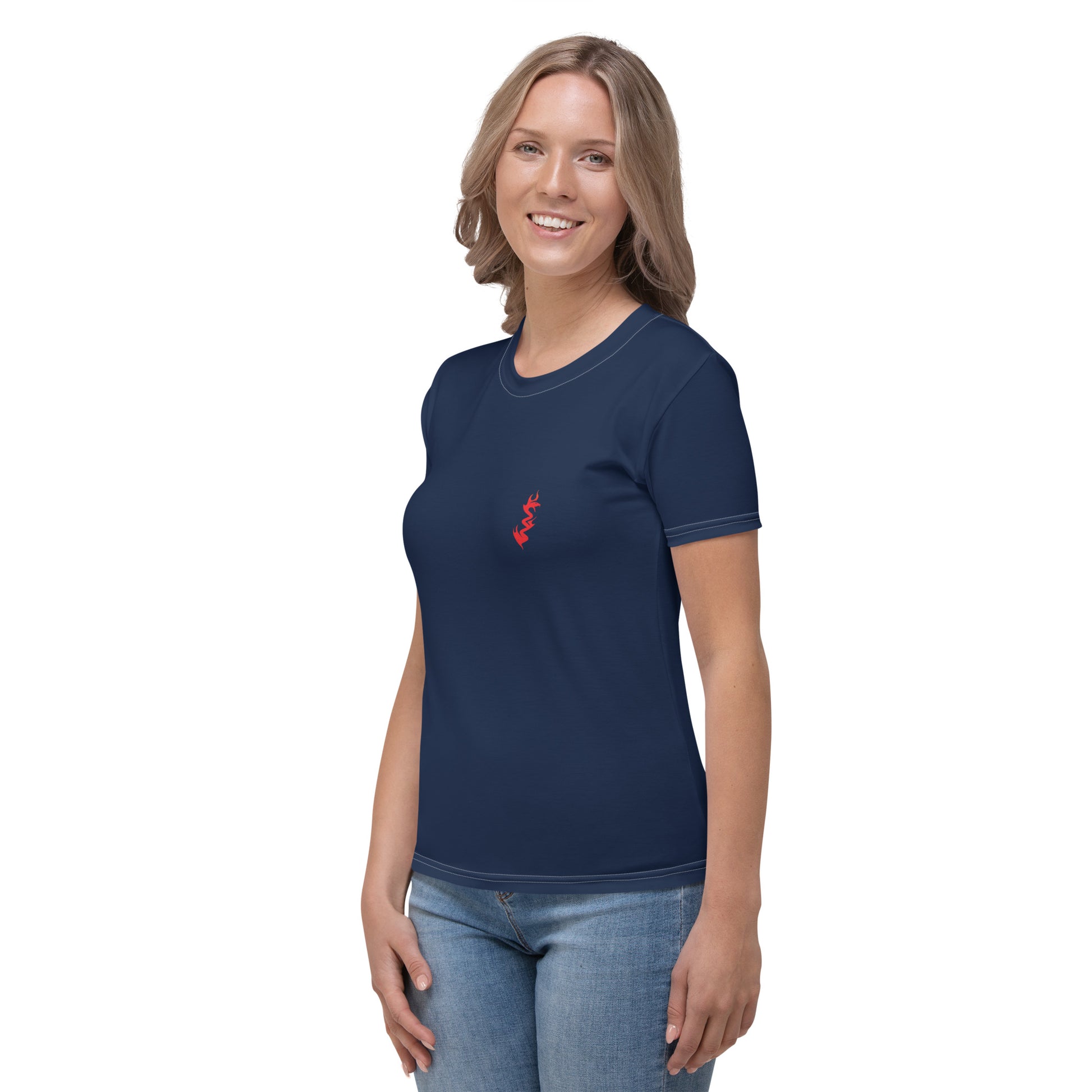 Design 1 // Women // Shirts // T-Shirt // Navy // Front 1 - Viper-Size