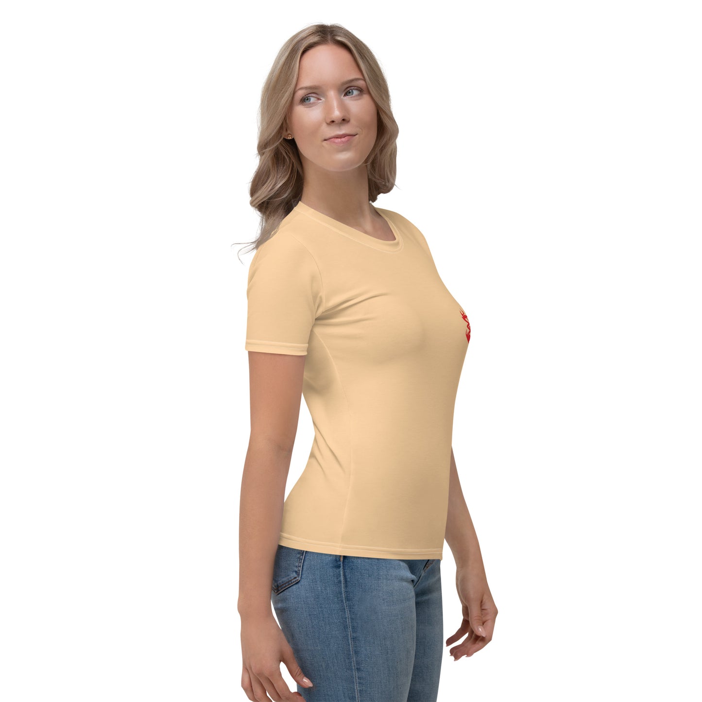 Design 1 // Women // Shirts // T-Shirt // Beige // Front 1 - Viper-Size